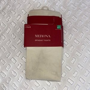 NWT Merona Cream Colored Opaque Neutral Women’s Tights
